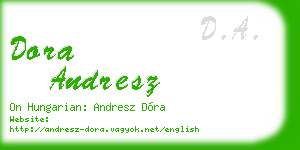 dora andresz business card